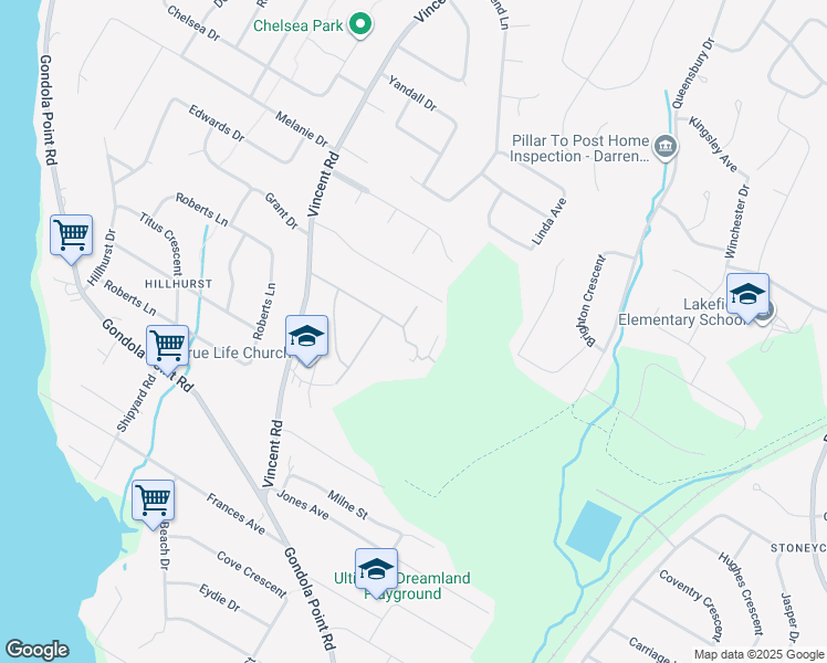 map of restaurants, bars, coffee shops, grocery stores, and more near 15 Tranquility Lane in Quispamsis