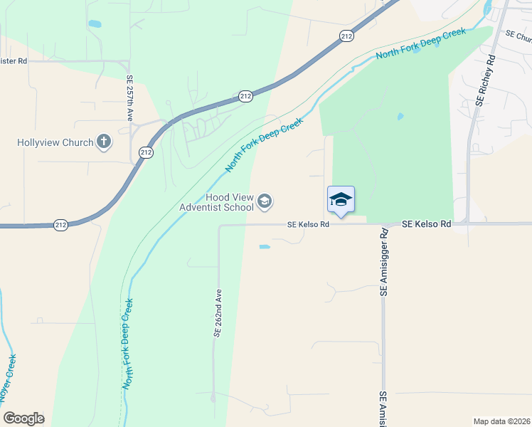 map of restaurants, bars, coffee shops, grocery stores, and more near 26505 Southeast Kelso Road in Boring