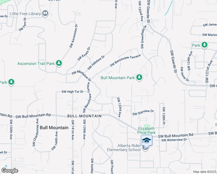 map of restaurants, bars, coffee shops, grocery stores, and more near 13673 Southwest Mountain Ridge Court in Tigard