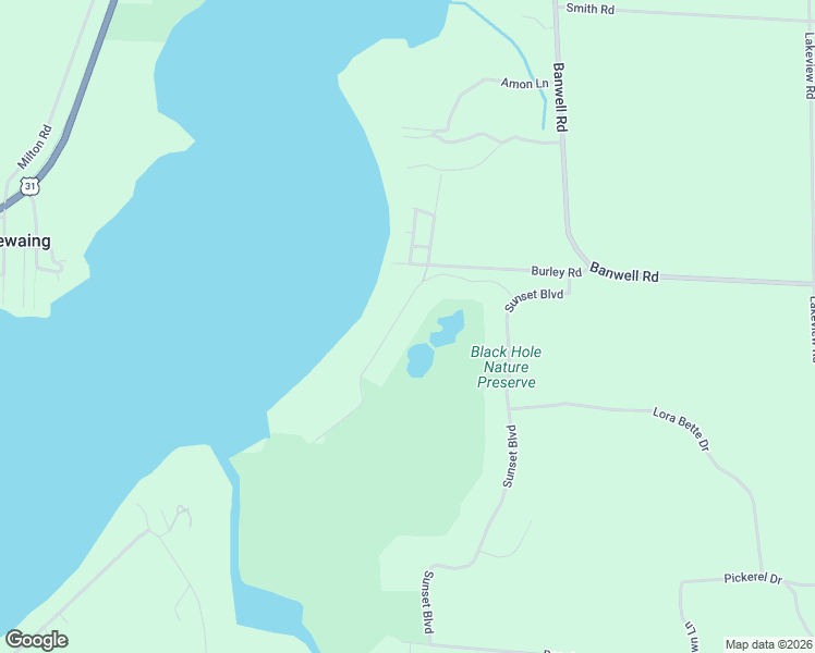 map of restaurants, bars, coffee shops, grocery stores, and more near 6204 Summerside Drive in Alanson