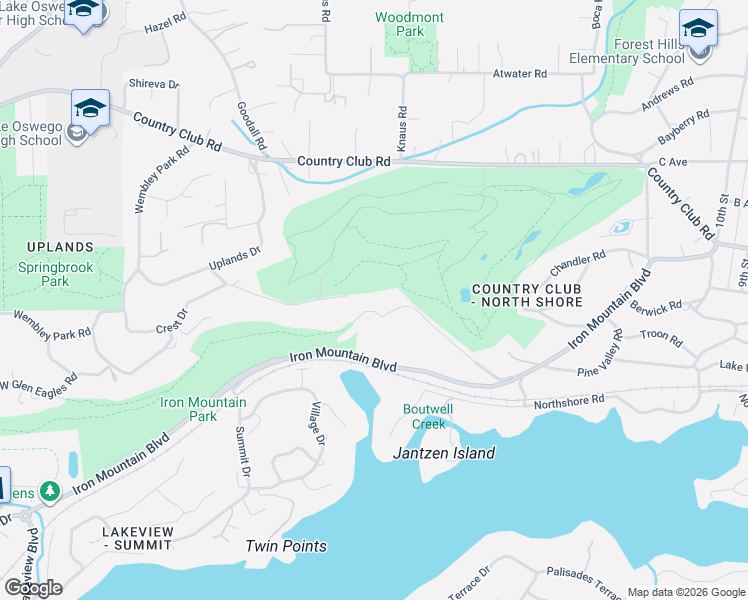 map of restaurants, bars, coffee shops, grocery stores, and more near 1200 Fairway Road in Lake Oswego