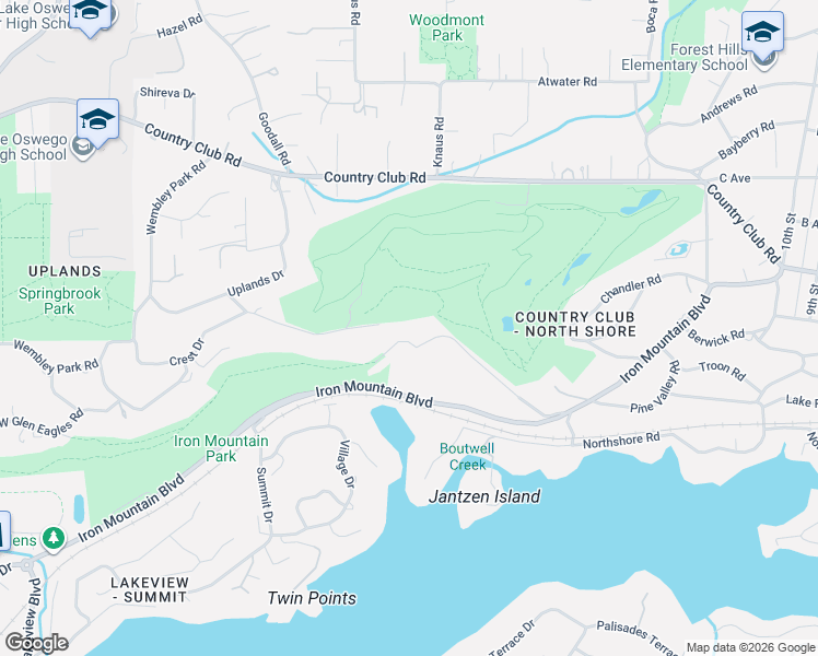map of restaurants, bars, coffee shops, grocery stores, and more near 1200 Fairway Road in Lake Oswego