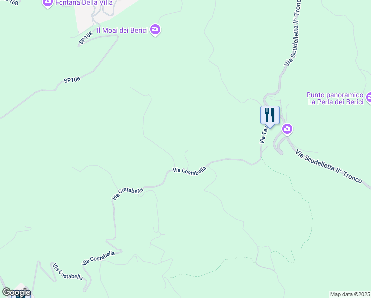 map of restaurants, bars, coffee shops, grocery stores, and more near 10 Via Tavella in Provincia di Vicenza