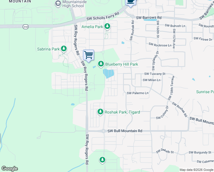 map of restaurants, bars, coffee shops, grocery stores, and more near Southwest Venezia Terrace in Portland
