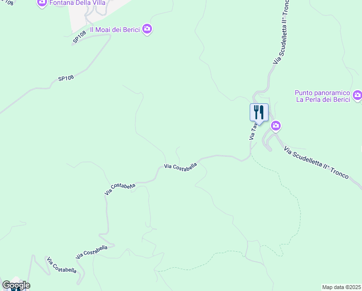 map of restaurants, bars, coffee shops, grocery stores, and more near 10 Via Tavella in Provincia di Vicenza