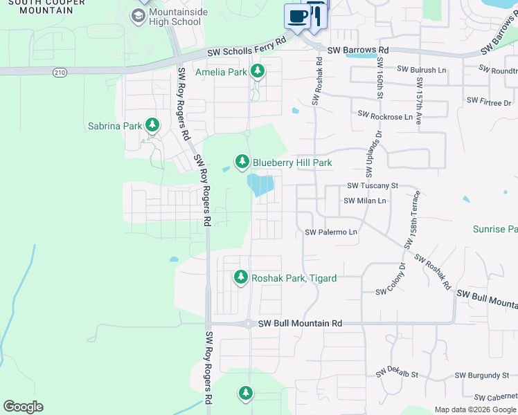 map of restaurants, bars, coffee shops, grocery stores, and more near Southwest Venezia Terrace in Portland