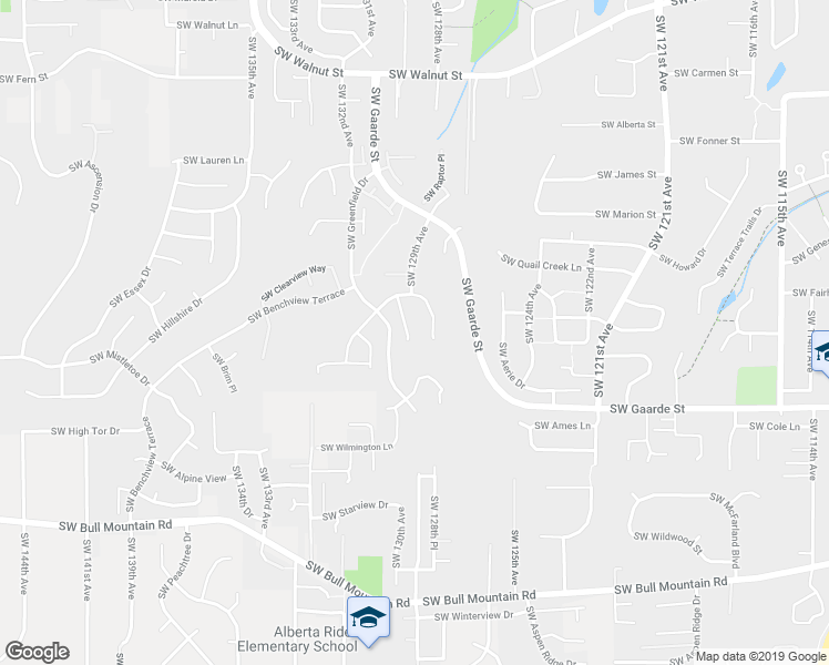 map of restaurants, bars, coffee shops, grocery stores, and more near 13746 Southwest 130th Place in Tigard