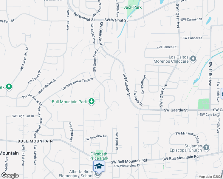 map of restaurants, bars, coffee shops, grocery stores, and more near 13746 Southwest 130th Place in Tigard