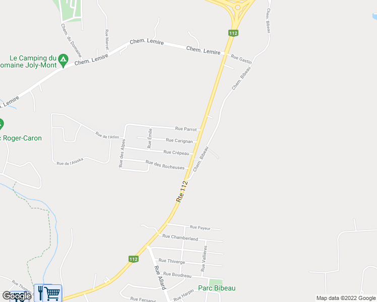 map of restaurants, bars, coffee shops, grocery stores, and more near 2861 Rue Crépeau in Sherbrooke
