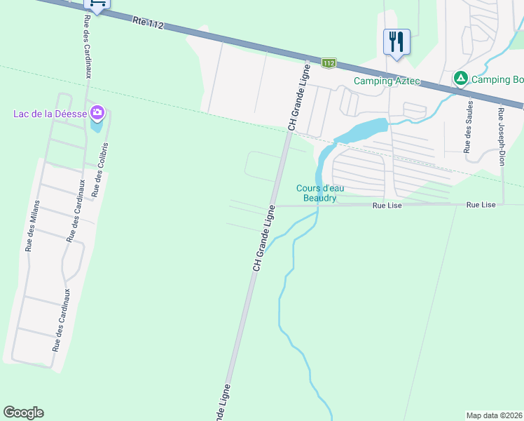 map of restaurants, bars, coffee shops, grocery stores, and more near 240 CH Grande Ligne in Saint-Paul-d'Abbotsford