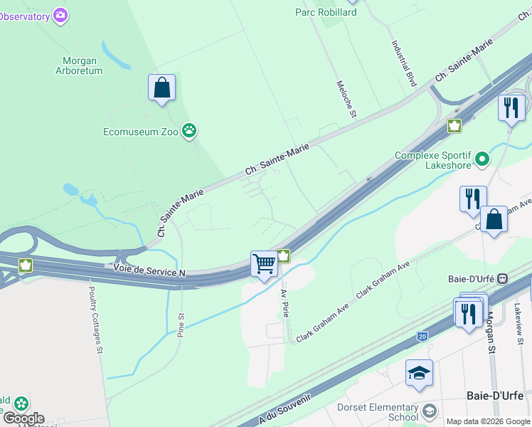 map of restaurants, bars, coffee shops, grocery stores, and more near 310 Rue Frédéric-Back in Montréal