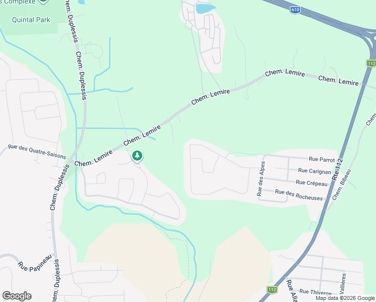 map of restaurants, bars, coffee shops, grocery stores, and more near 2626 Rue de l'Alaska in Sherbrooke