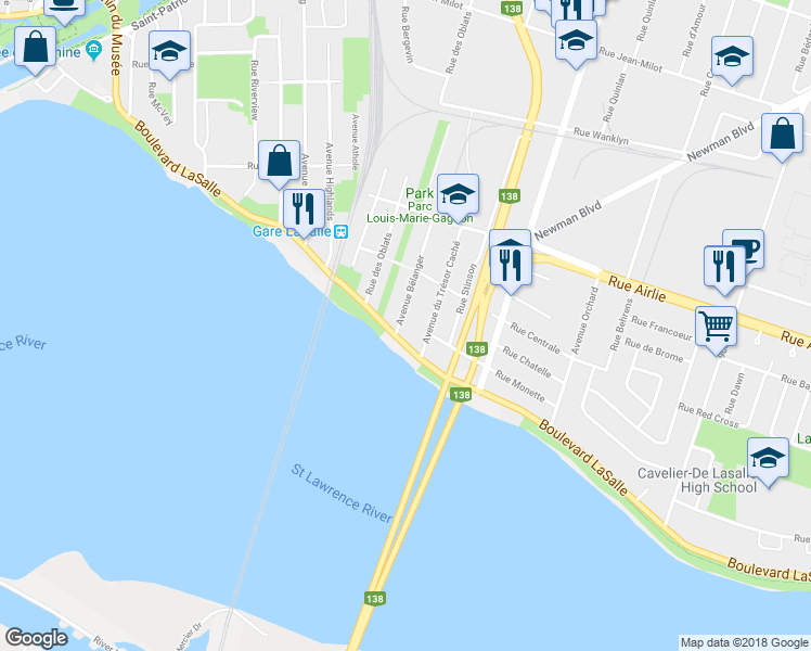 map of restaurants, bars, coffee shops, grocery stores, and more near 3885 Rue Bélanger in Montréal