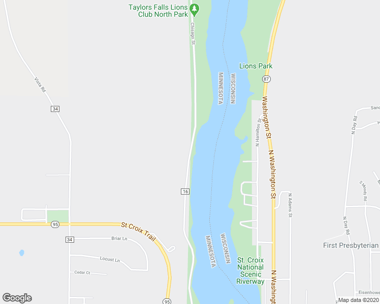 map of restaurants, bars, coffee shops, grocery stores, and more near 1593 Chisago Street in Taylors Falls