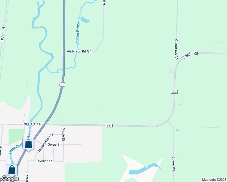 map of restaurants, bars, coffee shops, grocery stores, and more near Anderson Road N 1 in Stephenson