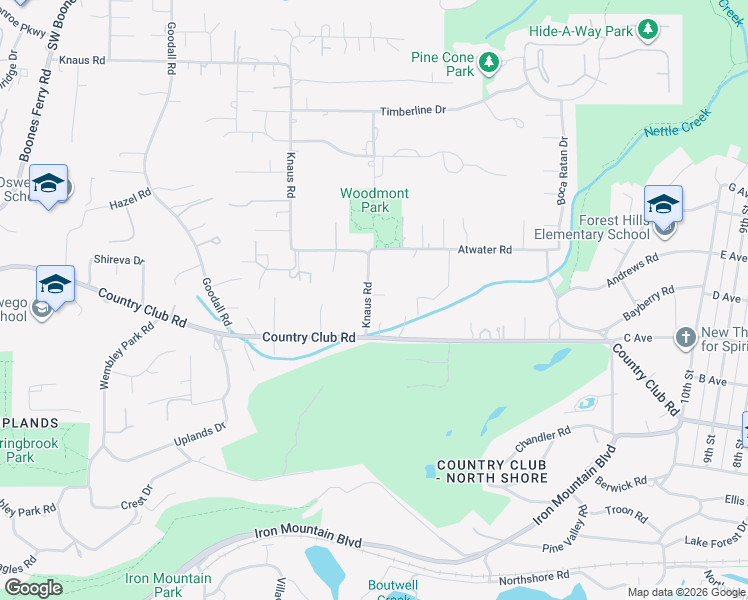 map of restaurants, bars, coffee shops, grocery stores, and more near 14100 Knaus Road in Lake Oswego