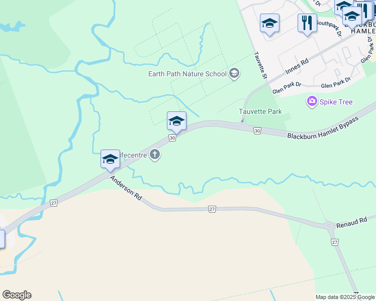 map of restaurants, bars, coffee shops, grocery stores, and more near 2244 Chemin Innes Rd in Ottawa