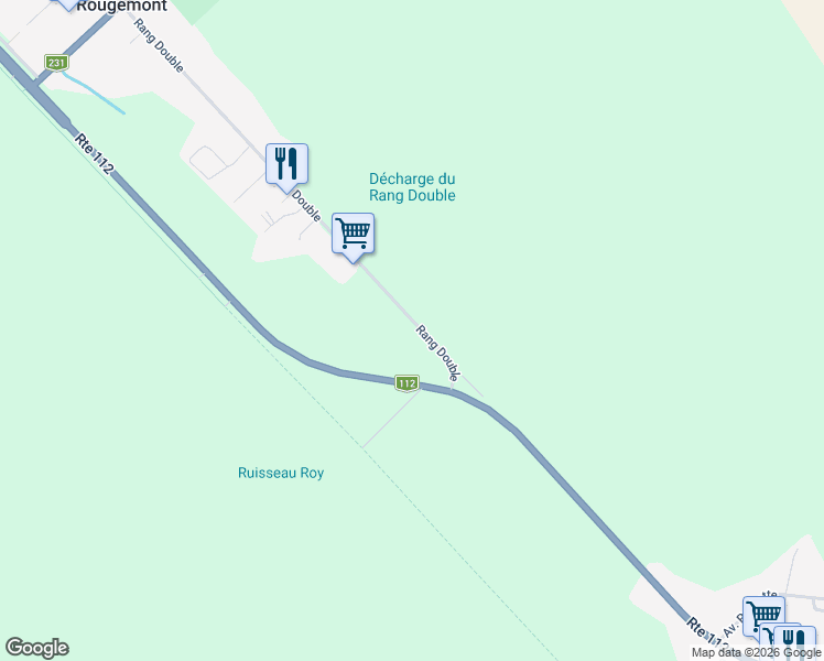 map of restaurants, bars, coffee shops, grocery stores, and more near 1358 Rang Double in Rougemont