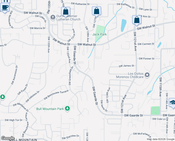 map of restaurants, bars, coffee shops, grocery stores, and more near 13200 Southwest Raptor Place in Portland