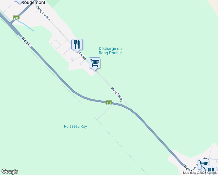 map of restaurants, bars, coffee shops, grocery stores, and more near 1356 Rang Double in Rougemont