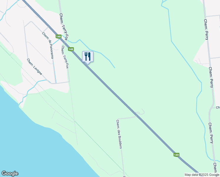 map of restaurants, bars, coffee shops, grocery stores, and more near 430 Chemin Eardley in Gatineau