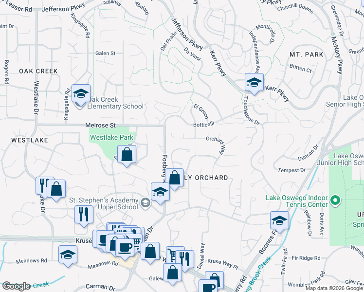 map of restaurants, bars, coffee shops, grocery stores, and more near 13973 Taylors Crest Lane in Lake Oswego
