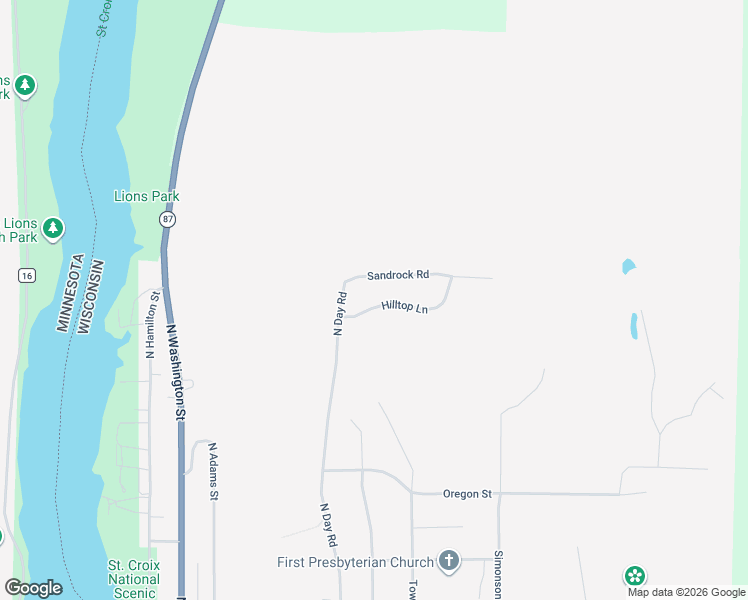 map of restaurants, bars, coffee shops, grocery stores, and more near 715 Hilltop Lane in Saint Croix Falls