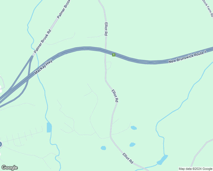 map of restaurants, bars, coffee shops, grocery stores, and more near 106 Elliot Road in Quispamsis