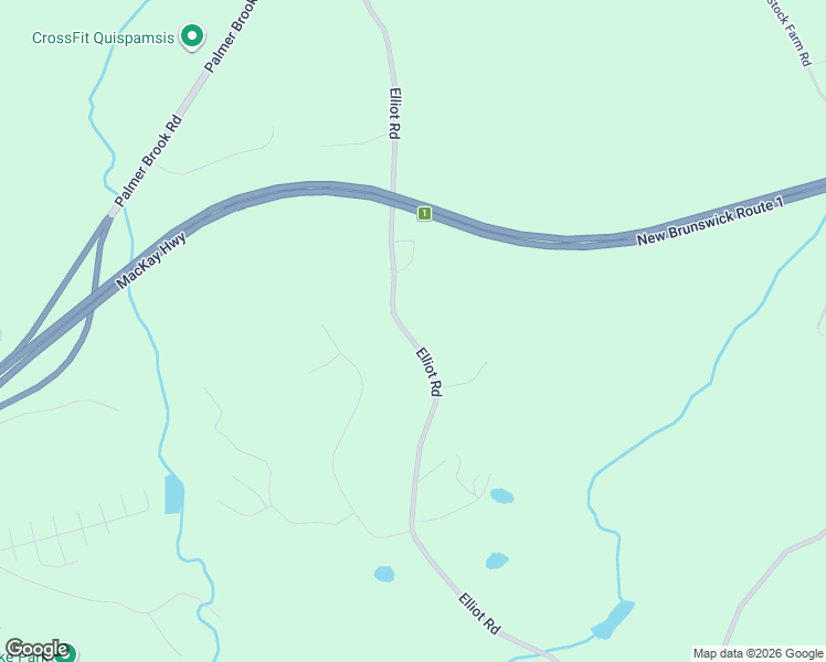 map of restaurants, bars, coffee shops, grocery stores, and more near 106 Elliot Road in Quispamsis