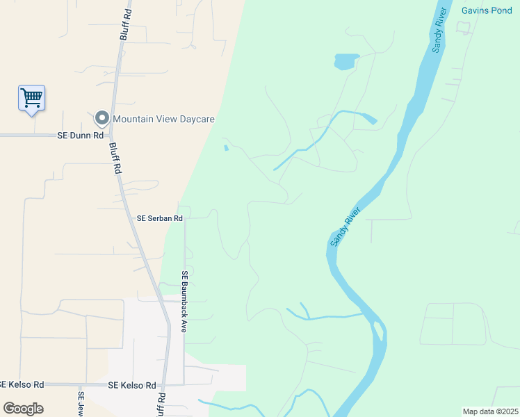 map of restaurants, bars, coffee shops, grocery stores, and more near 38538 Southeast Serban Road in Sandy