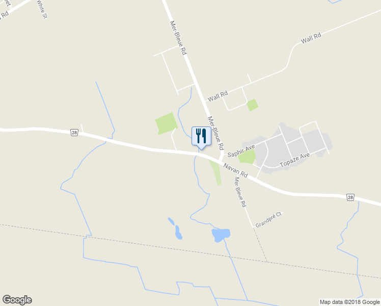 map of restaurants, bars, coffee shops, grocery stores, and more near 3630 Navan Road in Ottawa
