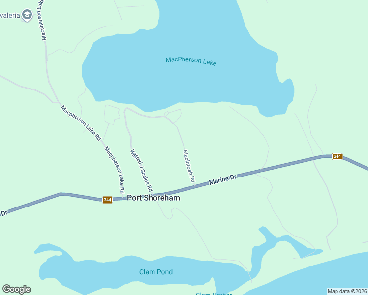 map of restaurants, bars, coffee shops, grocery stores, and more near Maclntosh Road in Municipality of the District of Guysborough