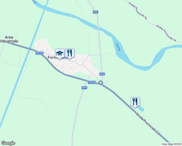 map of restaurants, bars, coffee shops, grocery stores, and more near 6B Via Roma in Provincia di Vercelli