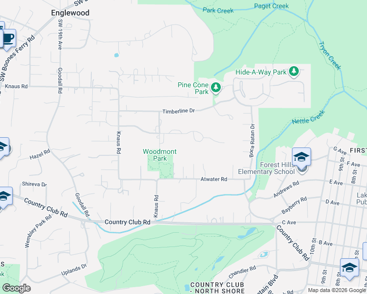 map of restaurants, bars, coffee shops, grocery stores, and more near 860 Country Commons Lane in Lake Oswego