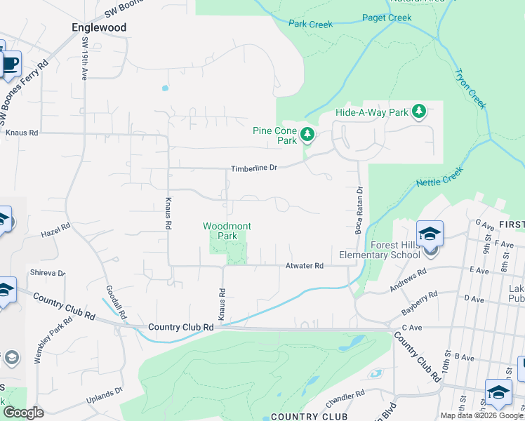 map of restaurants, bars, coffee shops, grocery stores, and more near 860 Country Commons Lane in Lake Oswego