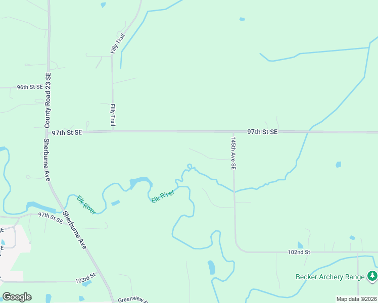 map of restaurants, bars, coffee shops, grocery stores, and more near 14305 98th Street Southeast in Becker