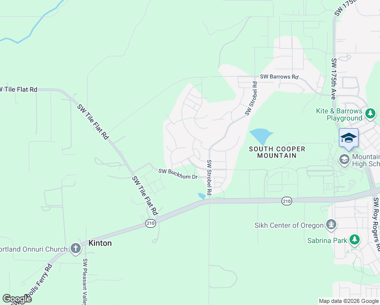 map of restaurants, bars, coffee shops, grocery stores, and more near 18650 Southwest Sugarloaf Lane in Beaverton