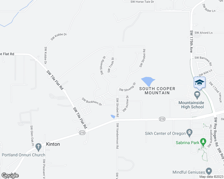 map of restaurants, bars, coffee shops, grocery stores, and more near 18865 Southwest Scholls Ferry Road in Beaverton