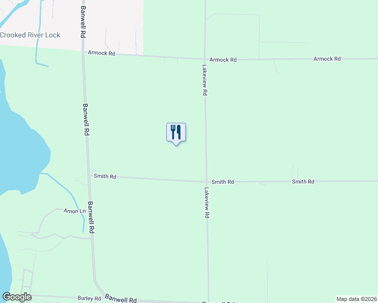 map of restaurants, bars, coffee shops, grocery stores, and more near 8370 Lakeview Road in Alanson
