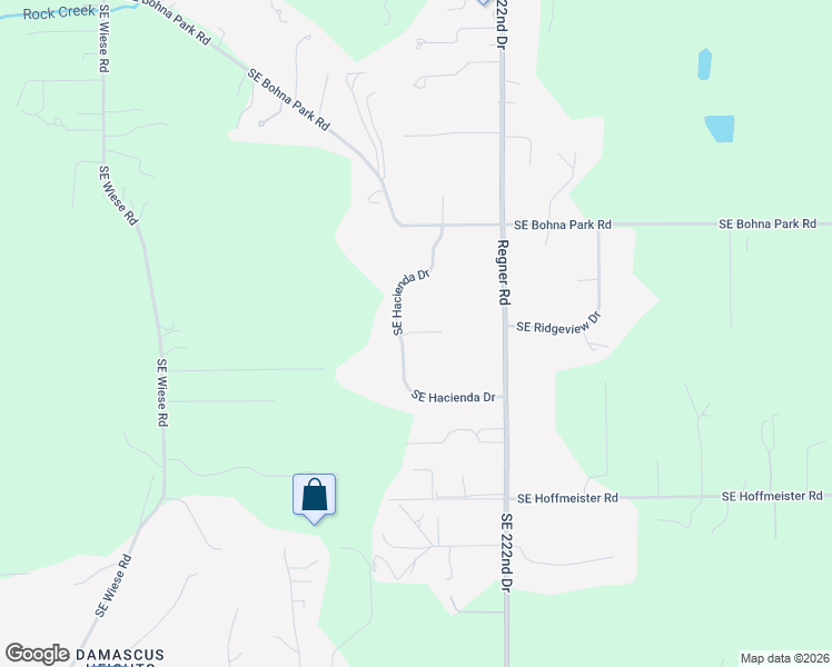 map of restaurants, bars, coffee shops, grocery stores, and more near 12890 Southeast Hacienda Drive in Damascus
