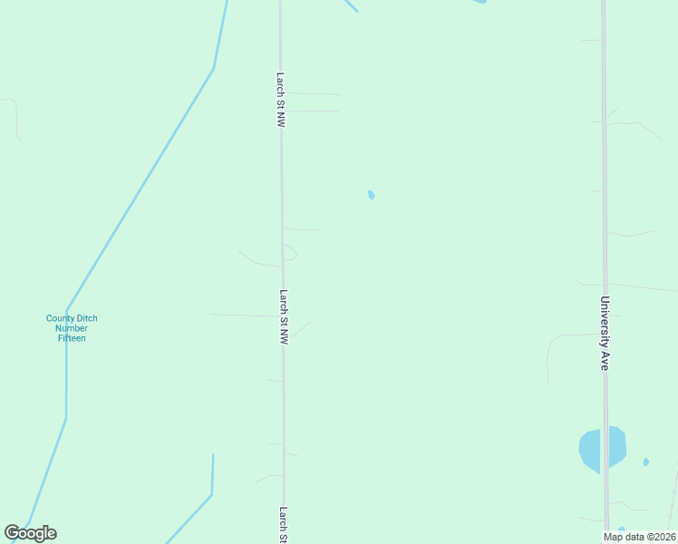 map of restaurants, bars, coffee shops, grocery stores, and more near 25431 Larch Street Northwest in Isanti