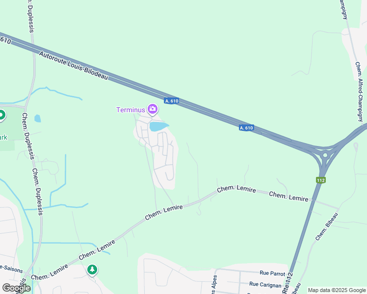 map of restaurants, bars, coffee shops, grocery stores, and more near 1547 Rue Marcel in Sherbrooke