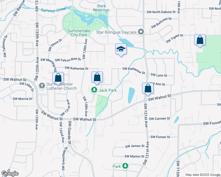 map of restaurants, bars, coffee shops, grocery stores, and more near 12504 Southwest Karen Street in Tigard
