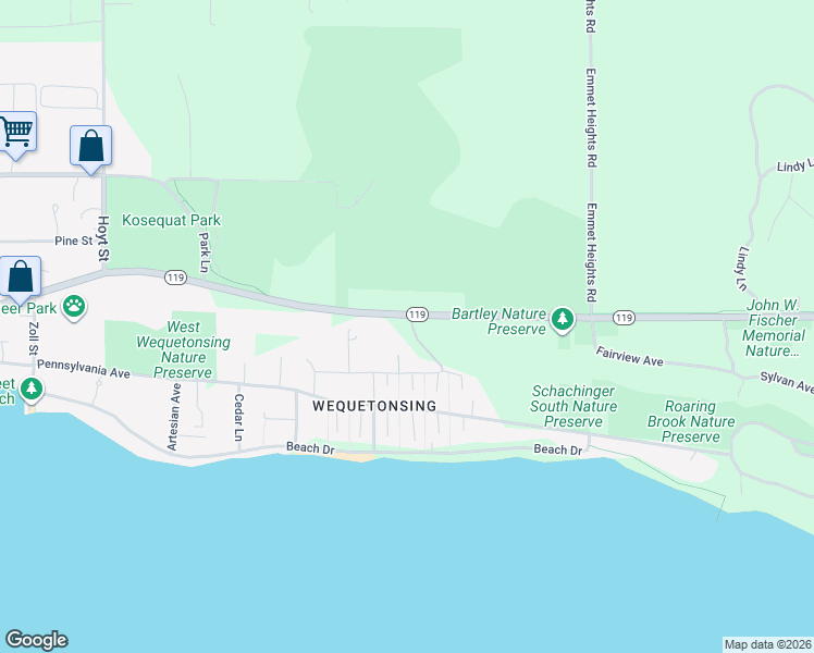 map of restaurants, bars, coffee shops, grocery stores, and more near 2-98 Bluff Walk in Harbor Springs
