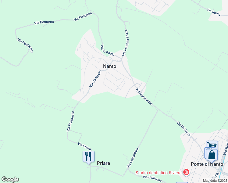 map of restaurants, bars, coffee shops, grocery stores, and more near 6C Via Don Giulio Ragnolo in Nanto