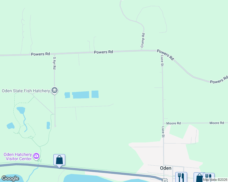 map of restaurants, bars, coffee shops, grocery stores, and more near 8373 South Ayr Road in Alanson