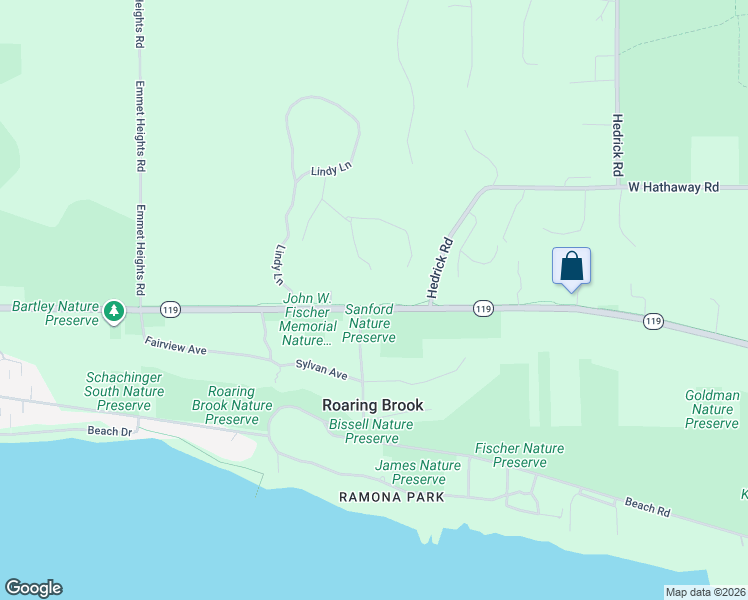 map of restaurants, bars, coffee shops, grocery stores, and more near 6469 Michigan 119 in Harbor Springs