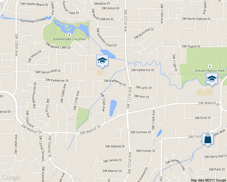 map of restaurants, bars, coffee shops, grocery stores, and more near 12245 Southwest Ann Court in Tigard