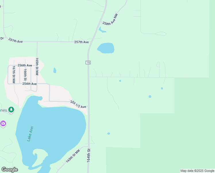 map of restaurants, bars, coffee shops, grocery stores, and more near 25449 162nd Street Northwest in Big Lake