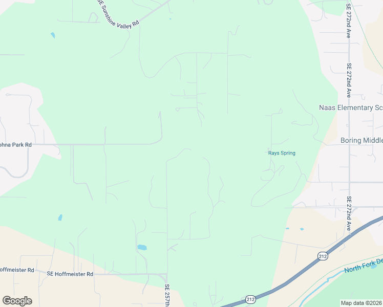 map of restaurants, bars, coffee shops, grocery stores, and more near 12840 Southeast 257th Avenue in Damascus